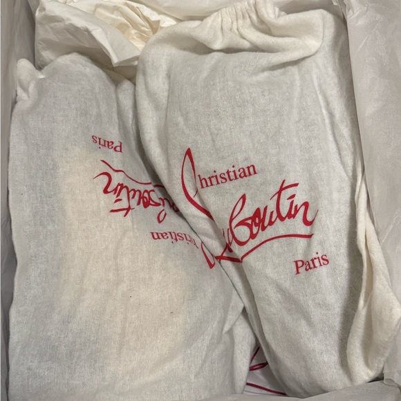 Christian Louboutin Black and Gold Spiked Sneakers - Picture 6 of 8